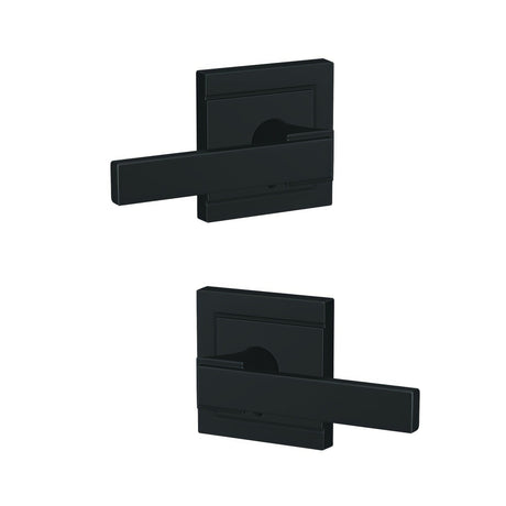 Schlage FC172NBK622ULD matte black pair of dummy door lever