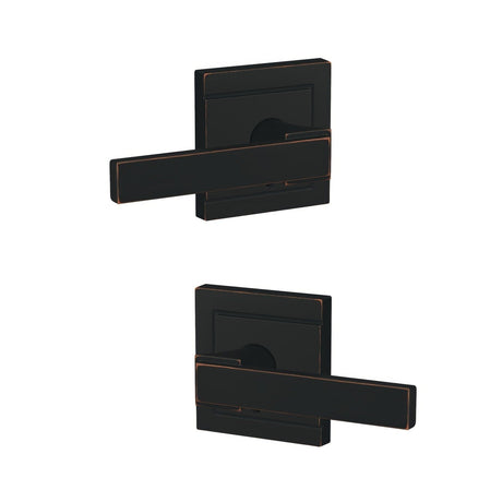 Schlage FC172NBK716ULD aged bronze pair of dummy door lever
