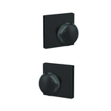 Schlage FC172PLY622COL matte black pair of dummy door knob