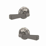 Schlage FC172RVT619ALD satin nickel pair of dummy door lever