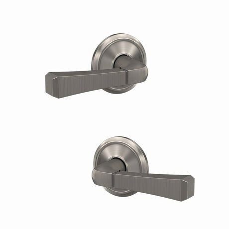 Schlage FC172RVT619ALD satin nickel pair of dummy door lever