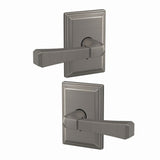 Schlage FC172RVT619GDV satin nickel pair of dummy door lever