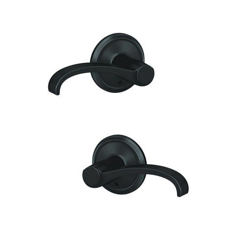 Schlage FC172WIT622ALD matte black pair of dummy door lever