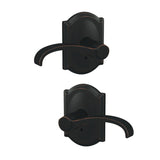 Schlage FC172WIT716CAM aged bronze pair of dummy door lever