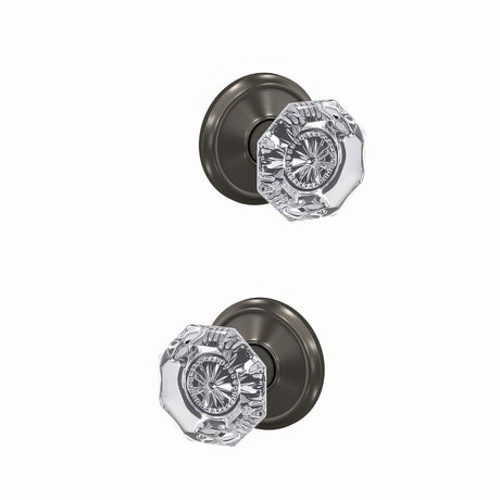 Schlage FC21ALX530ALD black stainless passage & privacy door knob