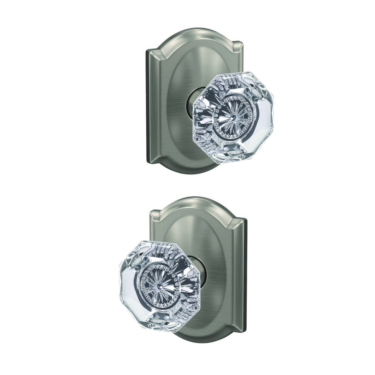 Schlage FC21ALX619CAM satin nickel passage & privacy door knob