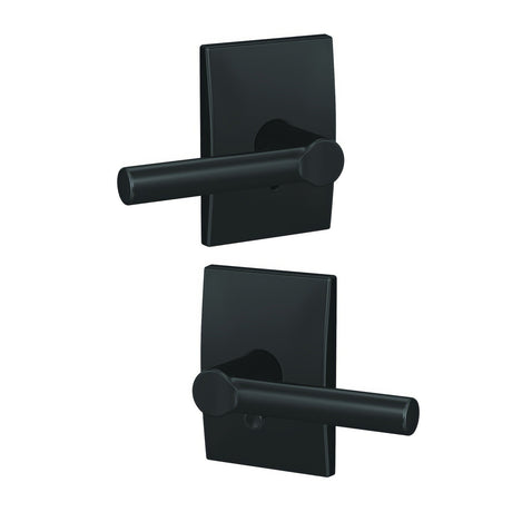 Schlage FC21BRW622CEN matte black passage & privacy door lever