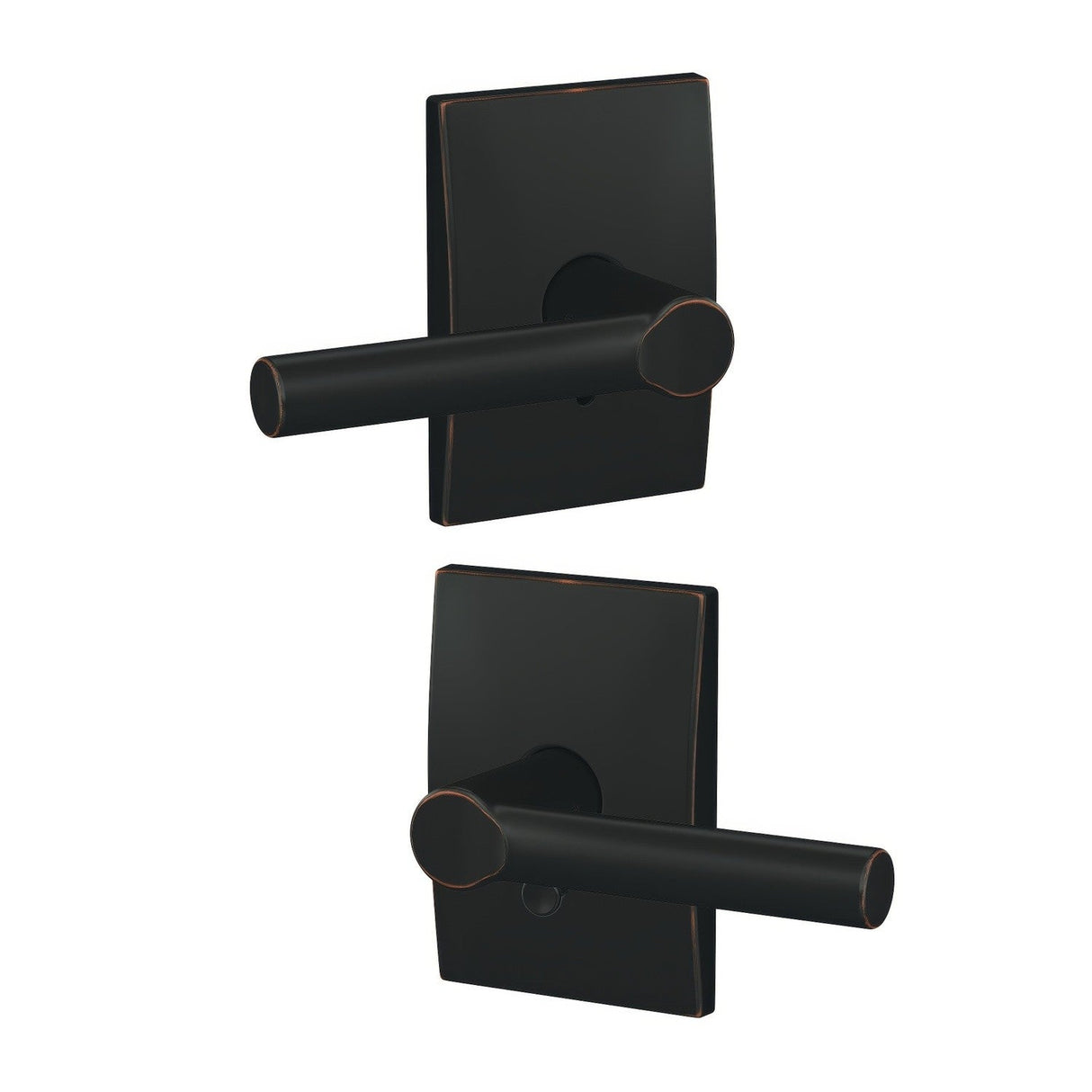 Schlage FC21BRW716CEN aged bronze passage & privacy door lever