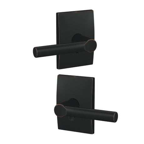 Schlage FC21BRW716CEN aged bronze passage & privacy door lever