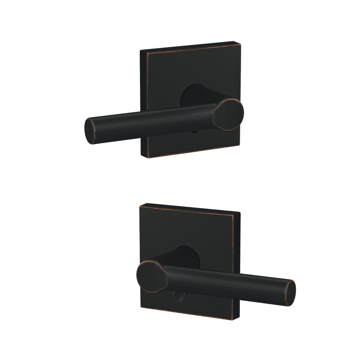 Schlage FC21BRW716COL aged bronze passage & privacy door lever