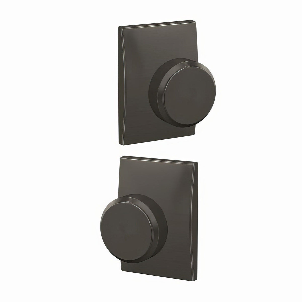 Schlage FC21BWE530CEN black stainless privacy & passage door knob