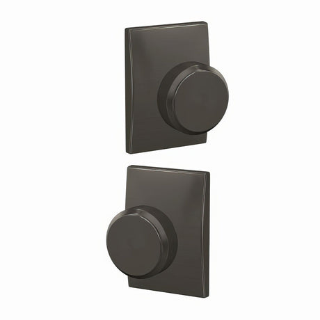 Schlage FC21BWE530CEN black stainless privacy & passage door knob