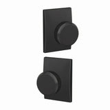 Schlage FC21BWE622CEN matte black privacy & passage door knob