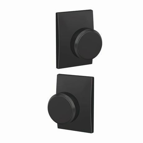 Schlage FC21BWE622CEN matte black privacy & passage door knob