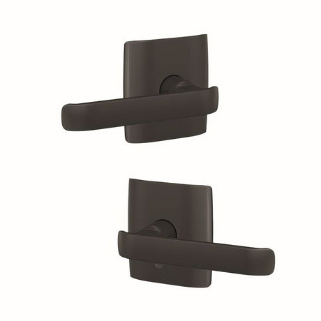 Schlage FC21CYB622DLT matte black passage & privacy door lever