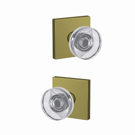 Schlage FC21DAW608COL satin brass passage & privacy door knob