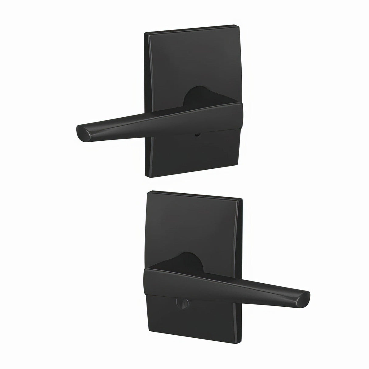 Schlage FC21ELR622CEN matte black privacy & passage door lever