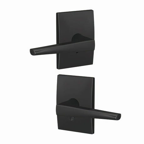 Schlage FC21ELR622CEN matte black privacy & passage door lever