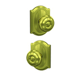Schlage FC21GEO608CAM satin brass passage & privacy door knob