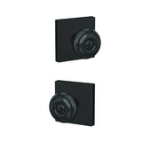 Schlage FC21GEO622COL matte black passage & privacy door knob