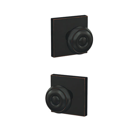 Schlage FC21GEO716COL aged bronze passage & privacy door knob
