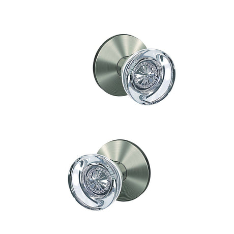 Schlage FC21HOB619KIN satin nickel passage & privacy door knob