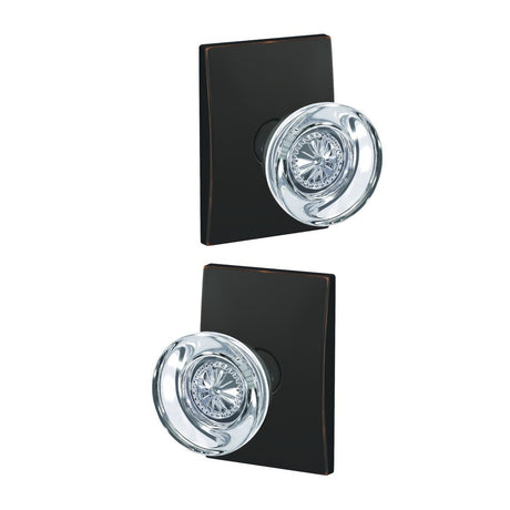 Schlage FC21HOB716CEN aged bronze passage & privacy door knob