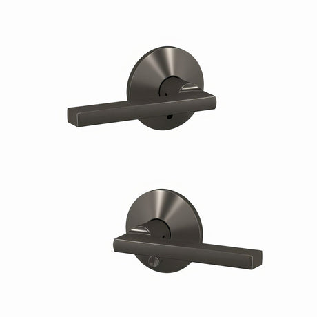Schlage FC21LAT530KIN black stainless passage & privacy door lever
