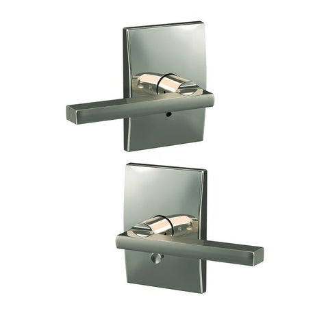 Schlage FC21LAT618CEN polished nickel passage & privacy door lever