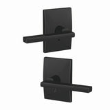 Schlage FC21LAT622CEN matt black passage & privacy door lever