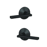Schlage FC21LAT622KIN matte black passage & privacy door lever