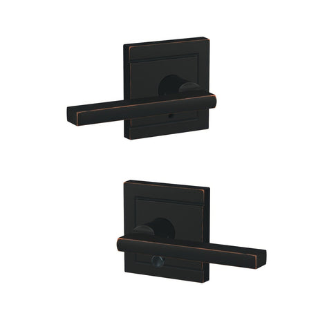 Schlage FC21LAT716ULD aged bronze passage & privacy door lever