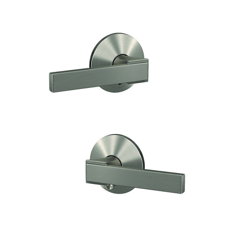 Schlage FC21NBK619KIN satin nickel passage & privacy door lever