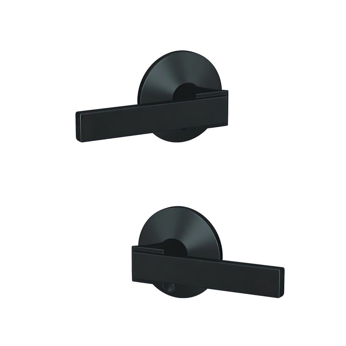 Schlage FC21NBK622KIN matte black passage & privacy door lever