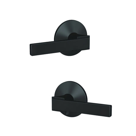 Schlage FC21NBK622KIN matte black passage & privacy door lever