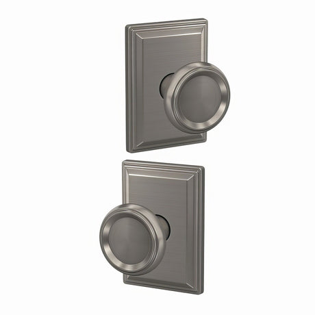Schlage FC21OFM619GDV satin nickel passage & privacy door knob