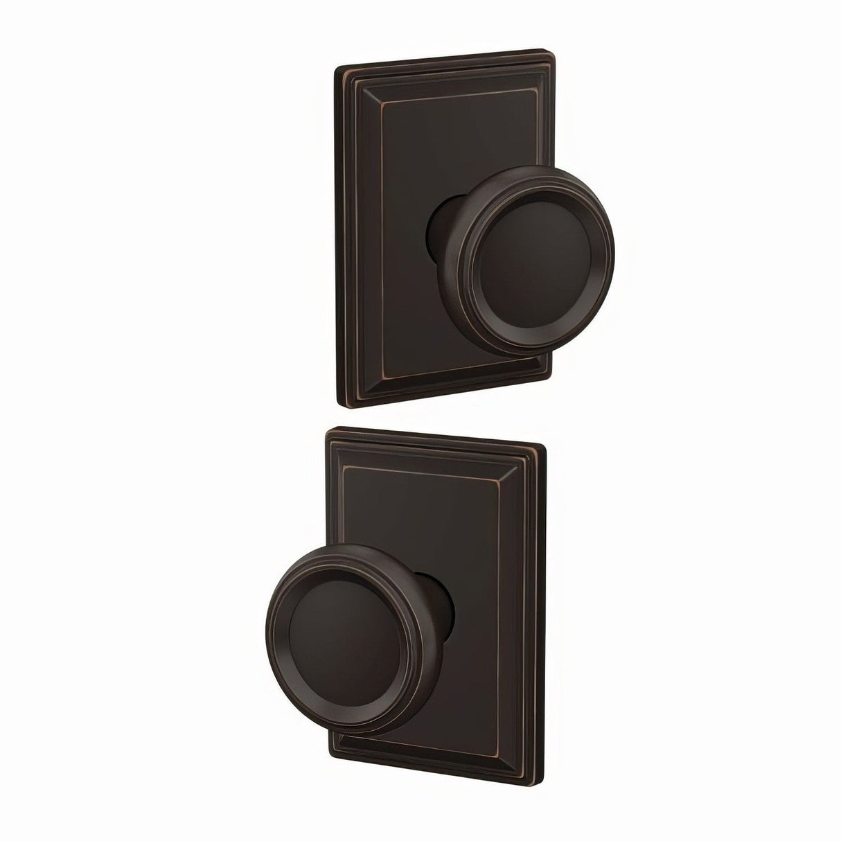 Schlage FC21OFM716GDV aged bronze passage & privacy door knob