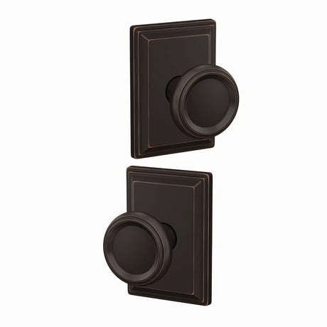 Schlage FC21OFM716GDV aged bronze passage & privacy door knob