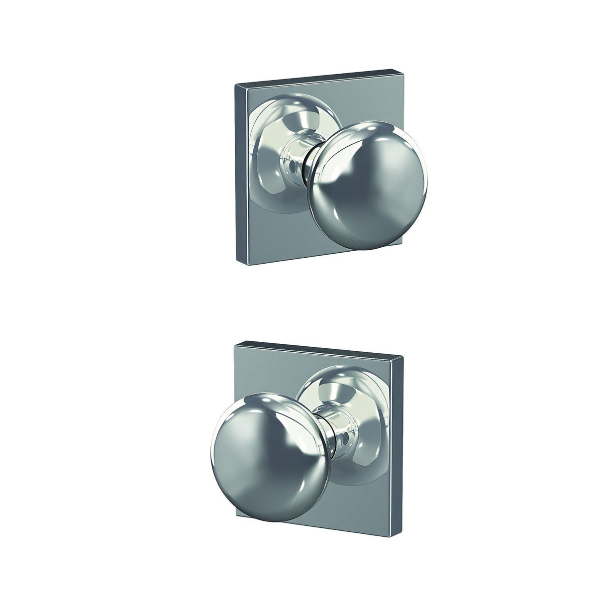 Schlage FC21PLY625COL bright chrome passage & privacy door knob