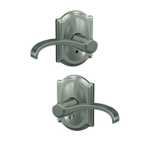 Schlage FC21WIT619CAM satin nickel passage & privacy door lever