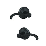 Schlage FC21WIT622ALD matte black passage & privacy door lever