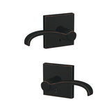 Schlage FC21WIT716COL aged bronze passage & privacy door lever