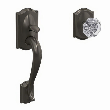 Schlage FC285CAM530ALXCAM black stainless bottom half handleset
