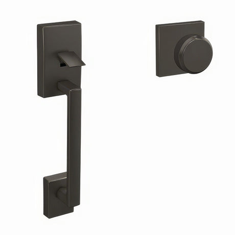 Schlage FC285CEN530BWECOL black stainless bottom half handleset
