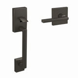 Schlage FC285CEN530LATCOL black stainless bottom half handleset