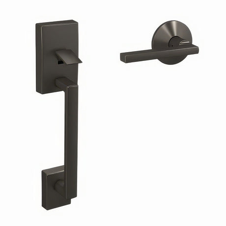 Schlage FC285CEN530LATKIN black stainless bottom half handleset