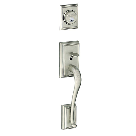 Schlage FC58ADD619 satin nickel single cylinder handleset