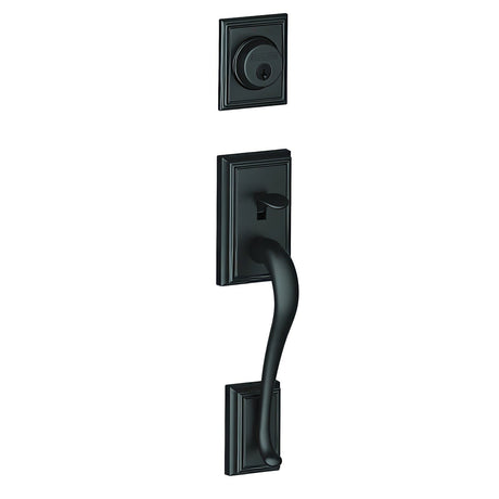 Schlage FC58ADD622 matte black single cylinder handleset