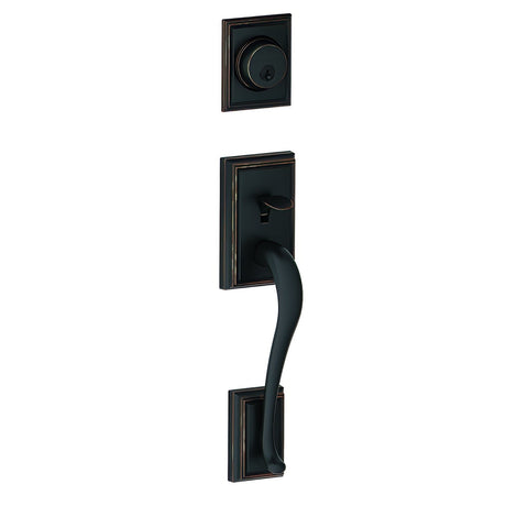 Schlage FC58ADD716 aged bronze single cylinder handleset