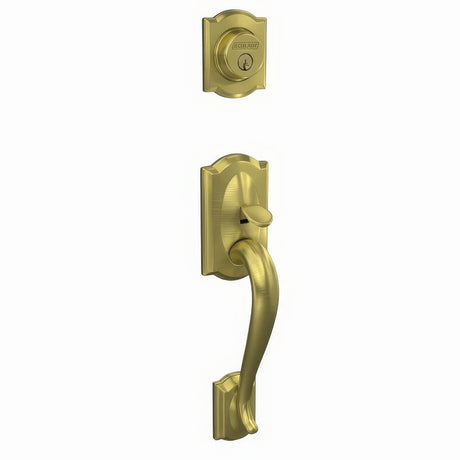 Schlage FC58CAM608 satin brass single cylinder handleset